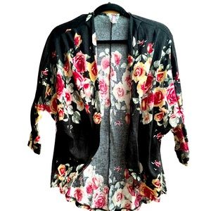 Anthropologie Mauve brand Floral Cardigan Medium